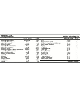 Focus and Clarity Vitamin Patch by (30-Day Supply)