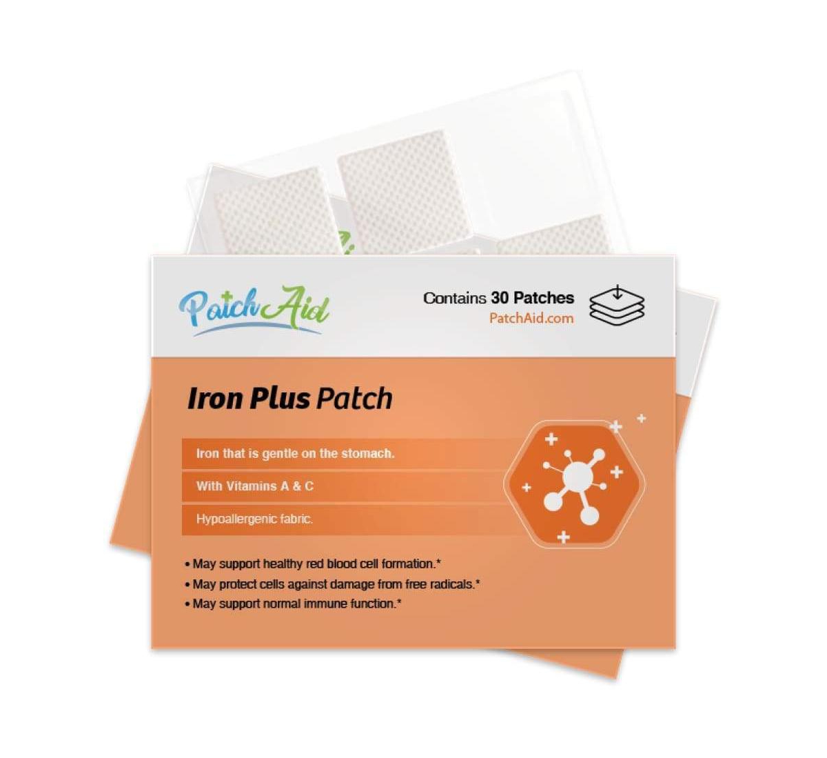 Iron Plus Vitamin Patch by PatchAid (30-Day Supply) - White