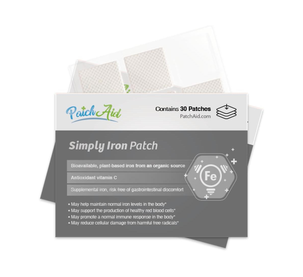 Simply Iron Patch by PatchAid (30-Day Supply) - White
