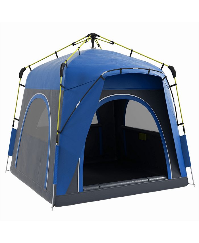 Outsunny Camping Tents 4 Person Pop Up Tent Quick Setup Automatic