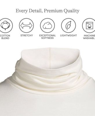 Women's Tall Lightweight Jersey Skimming Long Sleeve Turtleneck