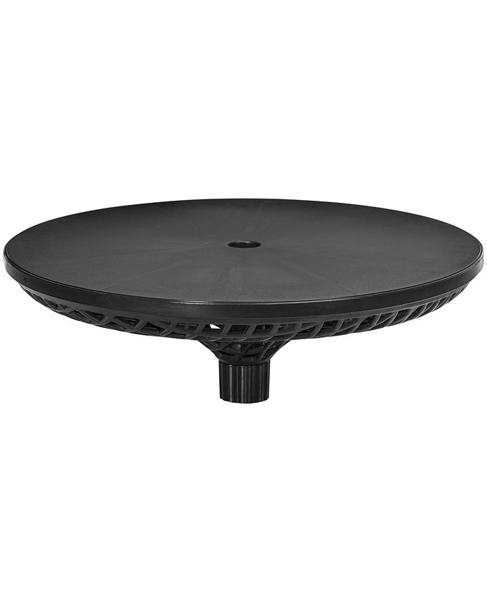 Outsunny 23" Adjustable Umbrella Table Tray, Portable Round Umbrella