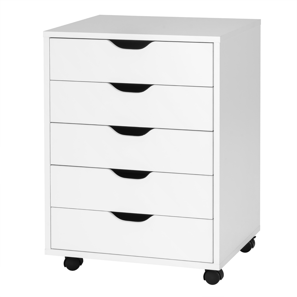 5 Drawer Chest Storage Dresser Floor Cabinet Organizer - White