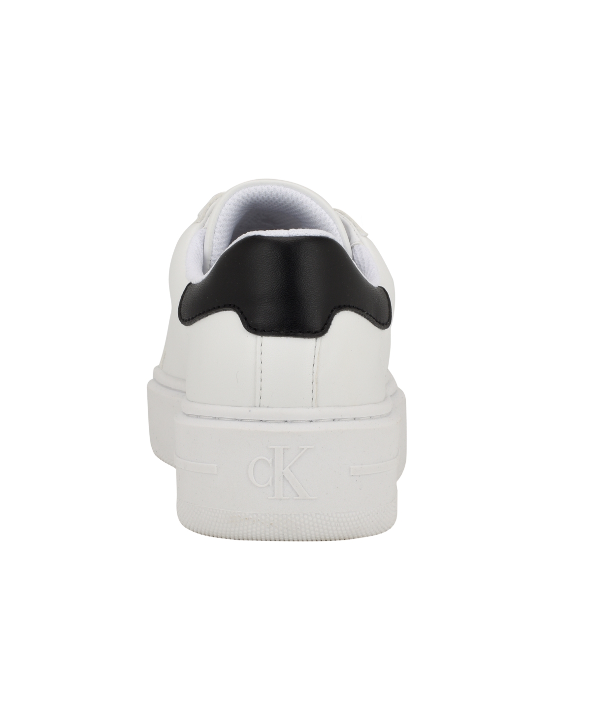 Calvin Klein Women's Daili Lace-Up Platform Casual Sneakers - White - Faux Leather
