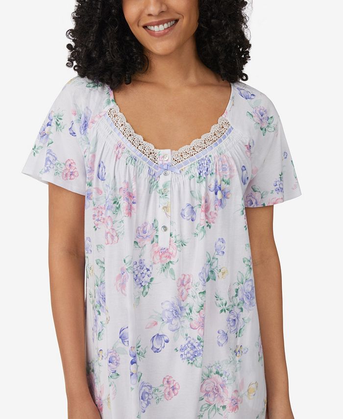 Aria Women's Short Sleeve Long Nightgown Macy's