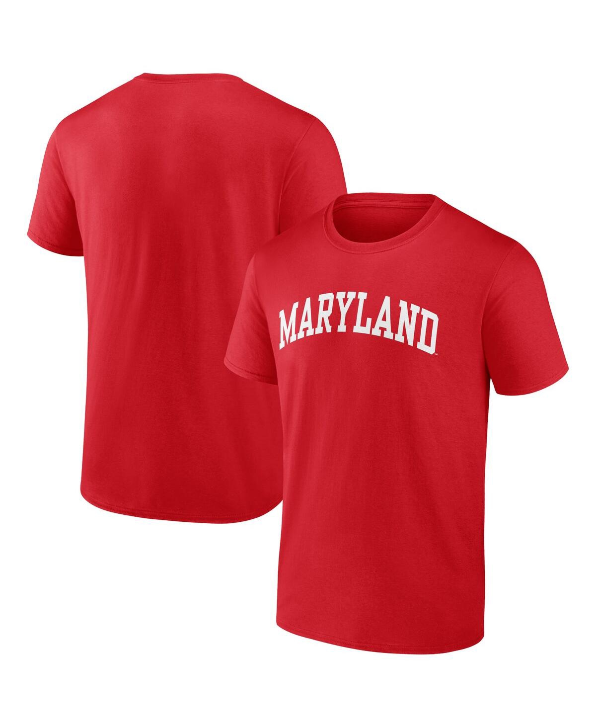 Fanatics Men's  Red Maryland Terrapins Basic Arch T-shirt
