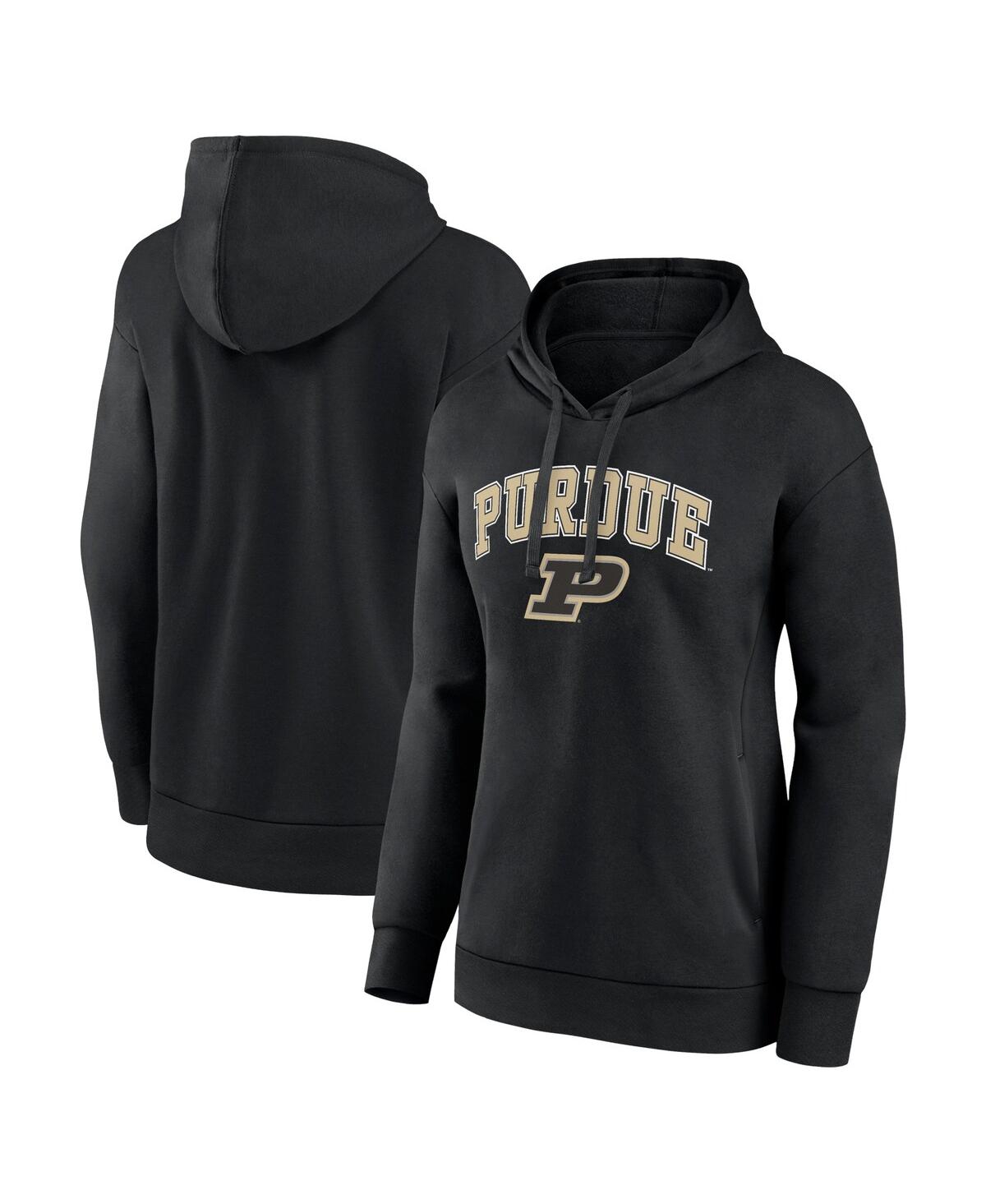 Women's FanaticsPurdue Boilermakers Evergreen Campus Pullover Hoodie - Black