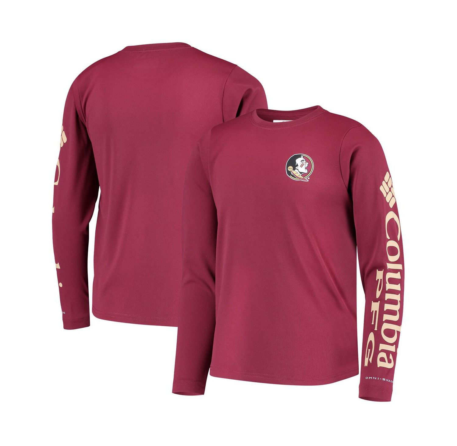 Big Boys Garnet Florida State Seminoles PFG Terminal Tackle Long Sleeve Omni-Shade T-shirt