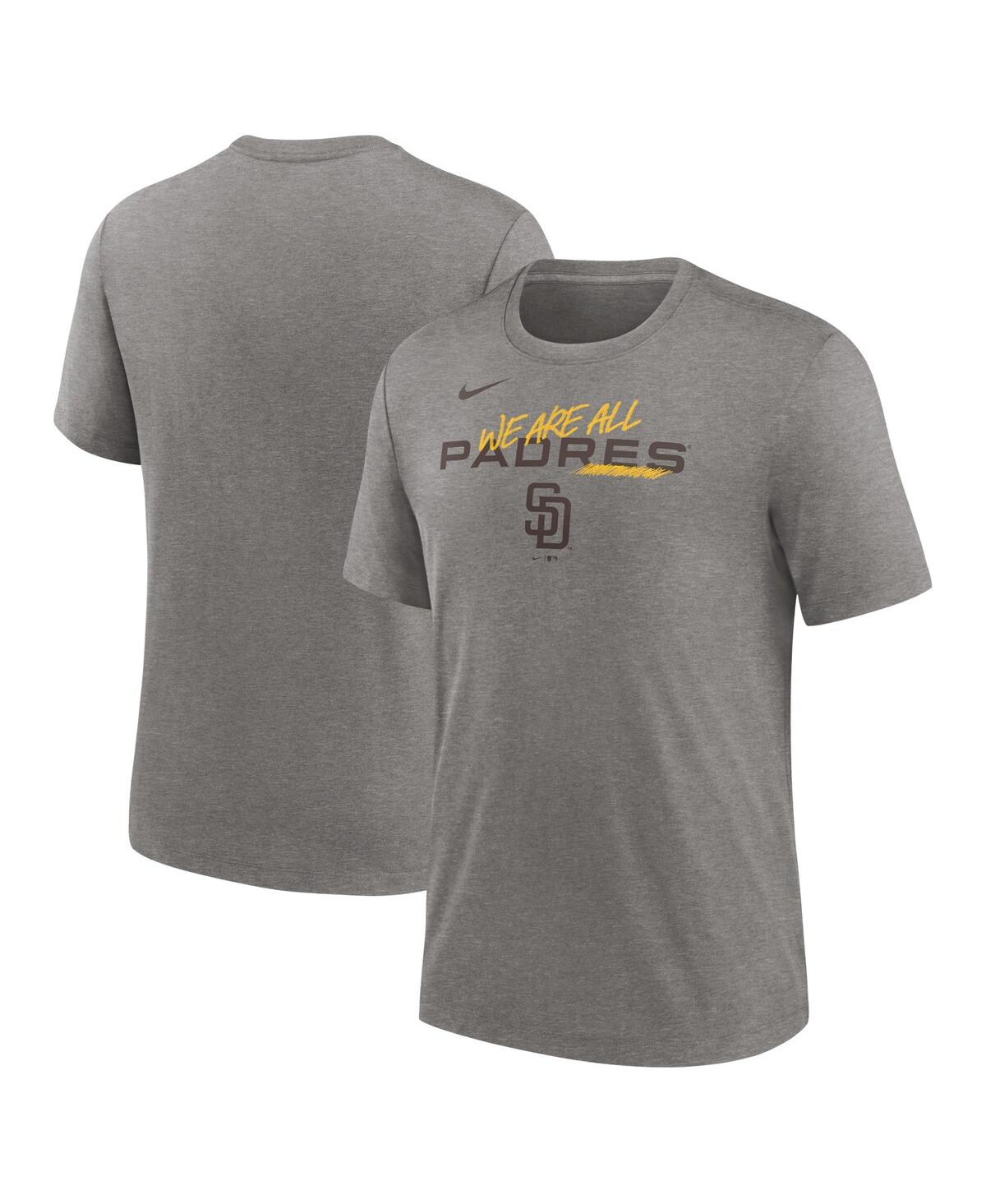 Men's NikeSan Diego Padres We Are All Tri-Blend T-shirt - Heather Charcoal