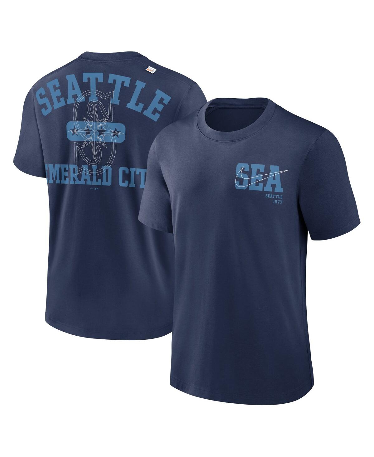 Nike Navy Seattle Mariners Statement Game Over T-shirt In Navy