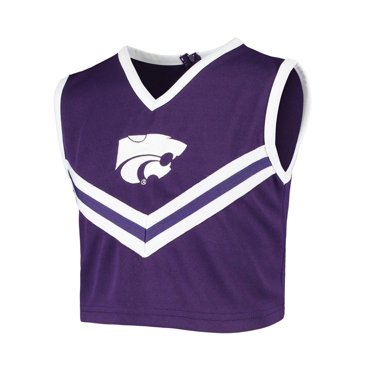 Комплекты Little King Apparel Purple Kansas State Wildcats Two-Piece Cheer Set для девочек — фото 2