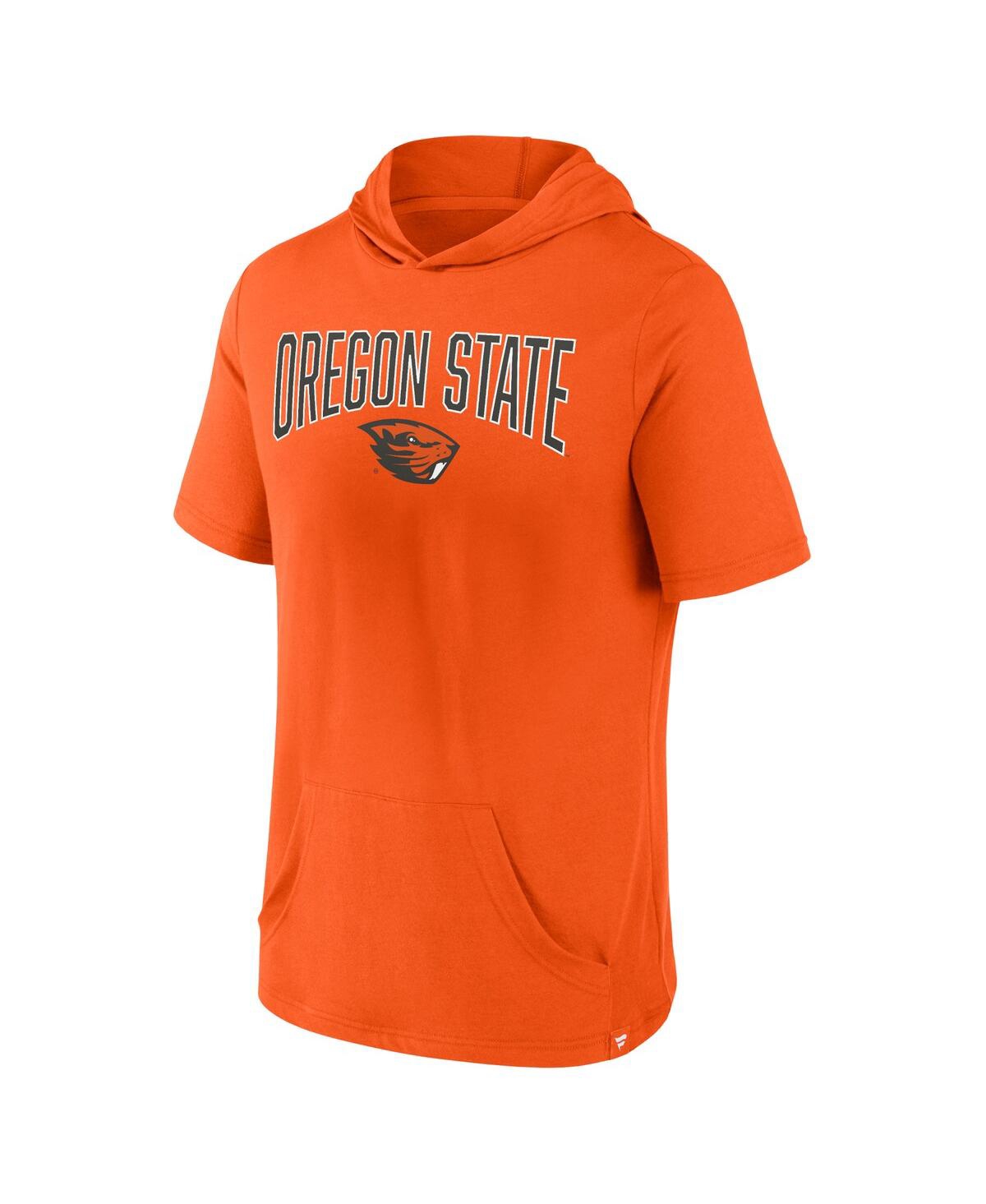 Men's FanaticsOregon State Beavers Outline Lower Arch Hoodie T-shirt - Orange
