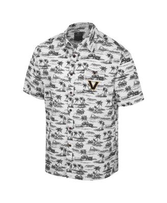 Men's White Vanderbilt Commodores Spontaneous is Romantic Camp Button-Up Shirt