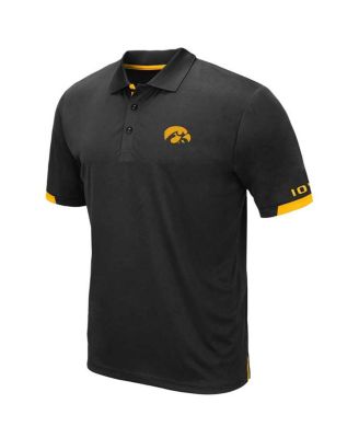 Men's Black Iowa Hawkeyes Big and Tall Santry Polo Shirt