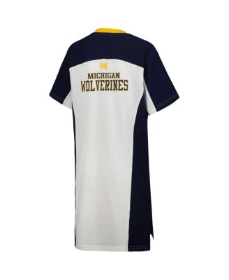 Women's White Michigan Wolverines Home Run T-shirt Dress