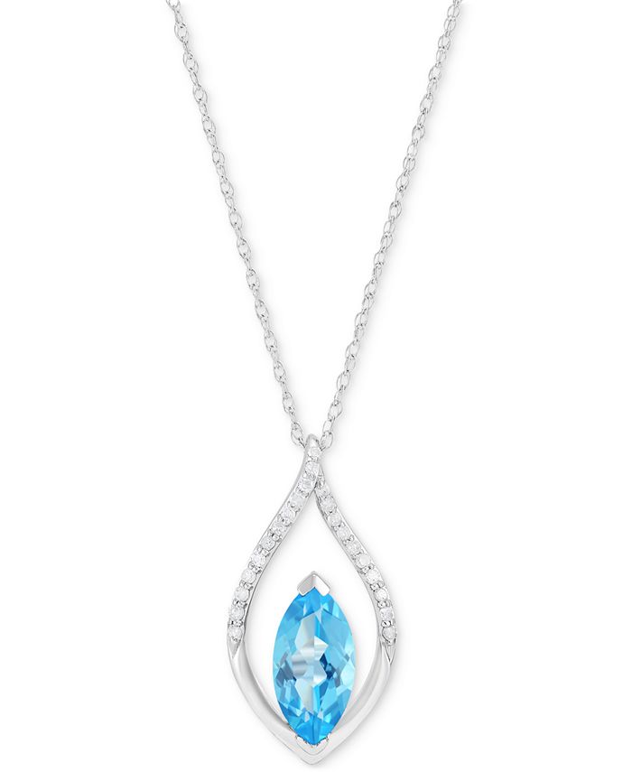 Macy's blue topaz necklace online