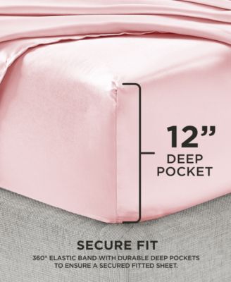 3 Piece Satin Sheet Set, Twin XL