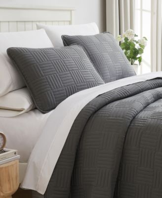 Grid 3-Pc. Quilt Set, King