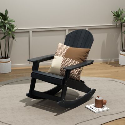 Outdoor Patio All-weather Adirondack Rocking Chair