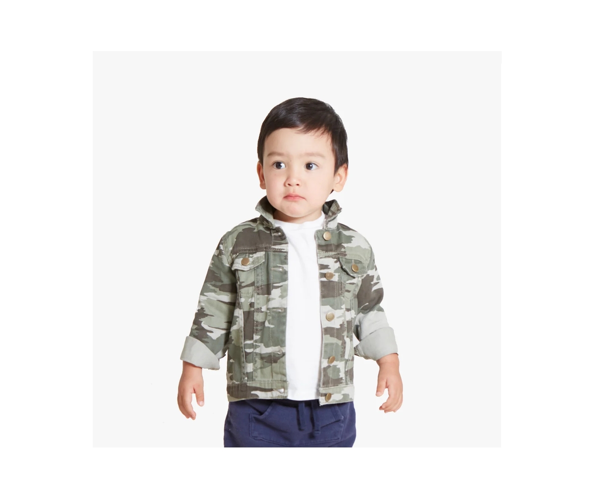 Ingrid Isabel Babe Camo Jacket For Infant Unisex In Green Camo Print ModeSens