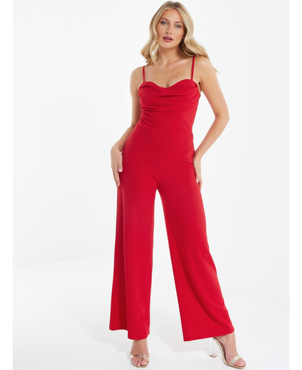 Quiz Women's Cowl Neck Palazzo Jumpsuit