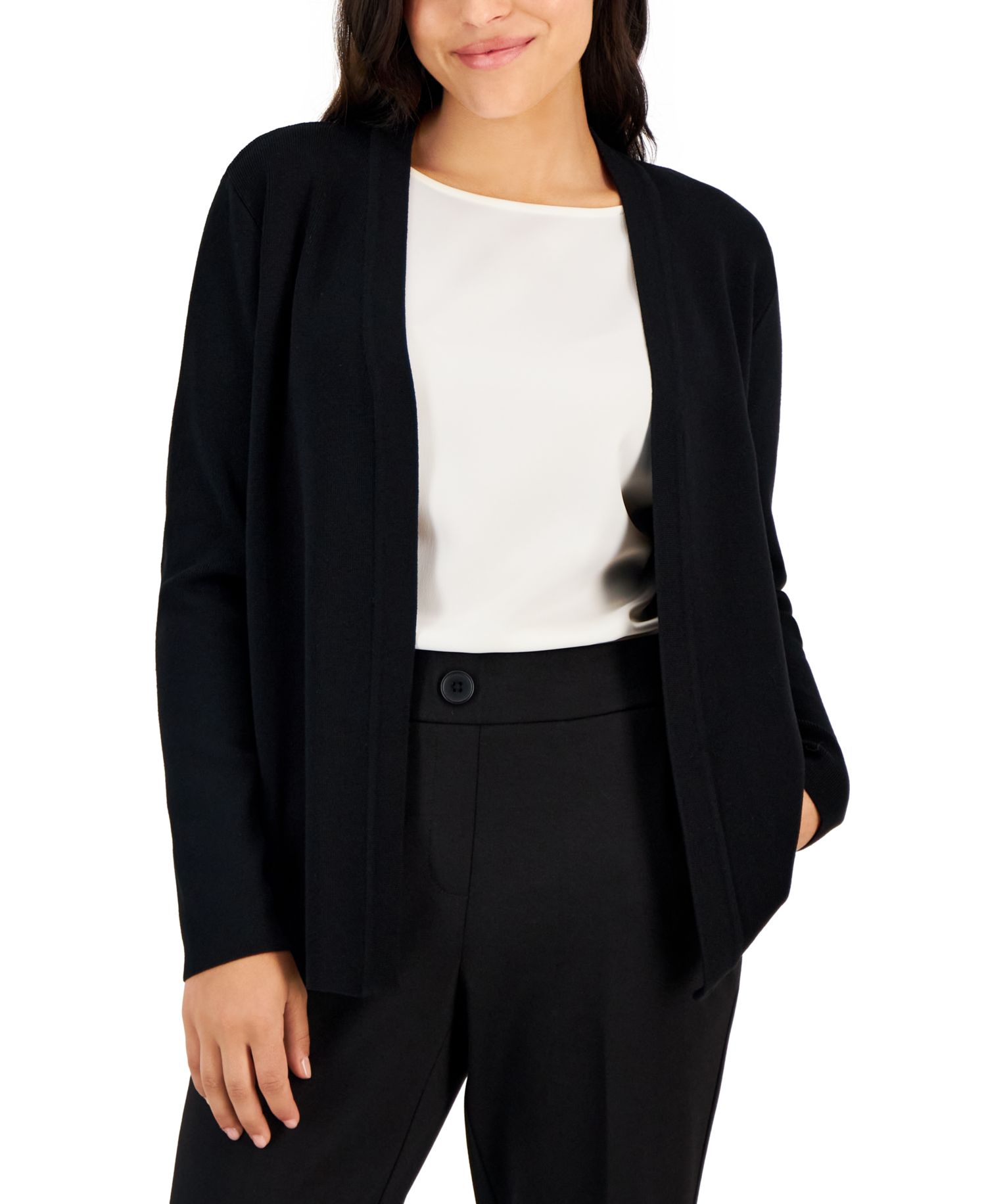 Petite Newport Open-Front Cardigan