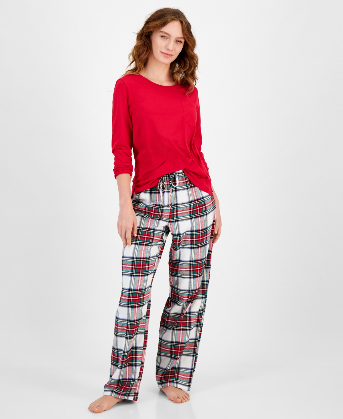 Family Pajamas Matching  Women's Mix It Stewart Pajamas Set, Created For Macy's In Stewart Plaid