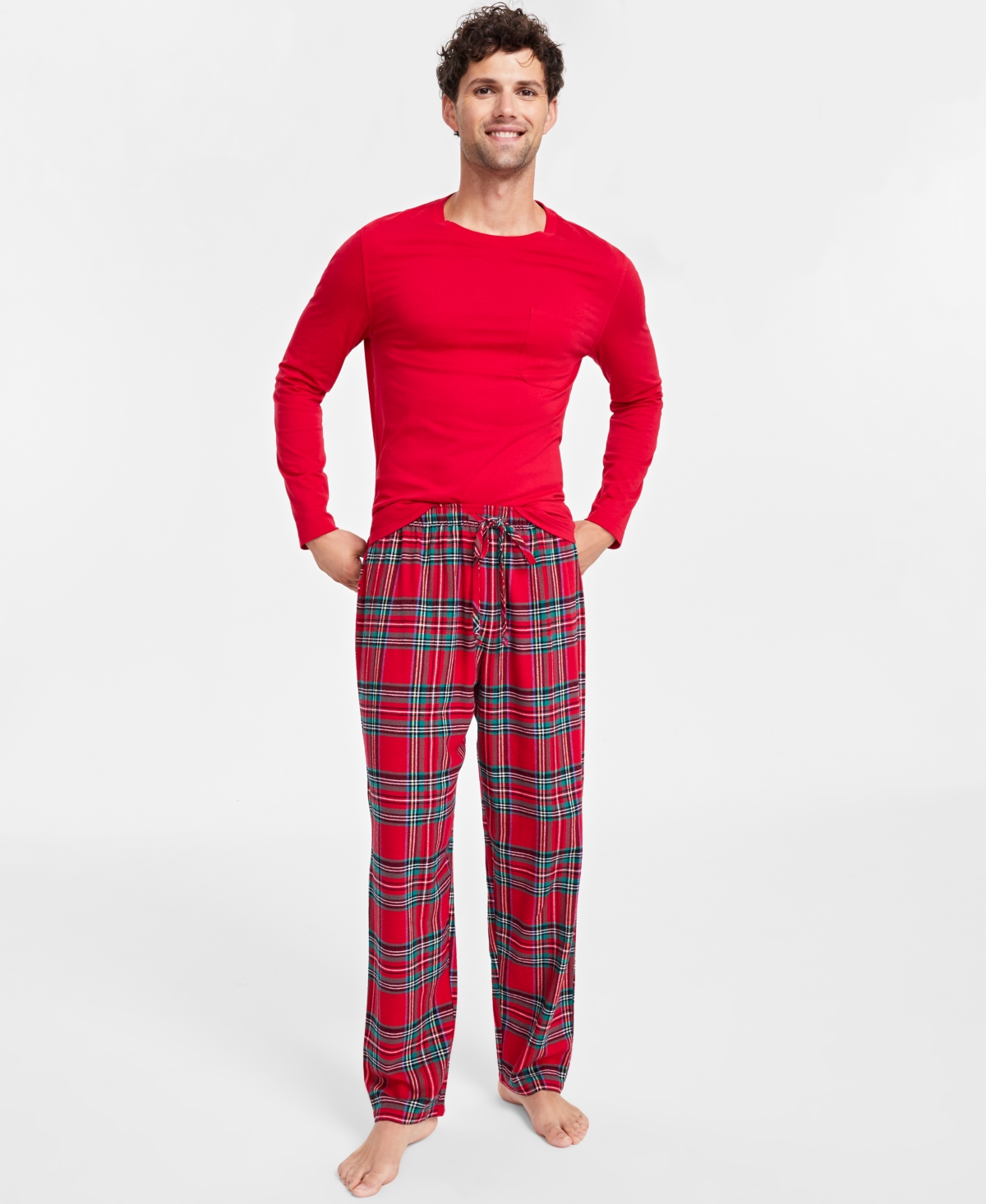 Matching Family Pajamas Men's Mix It Brinkley Pajamas Set, Created for Macy's - Brinkley Plaid