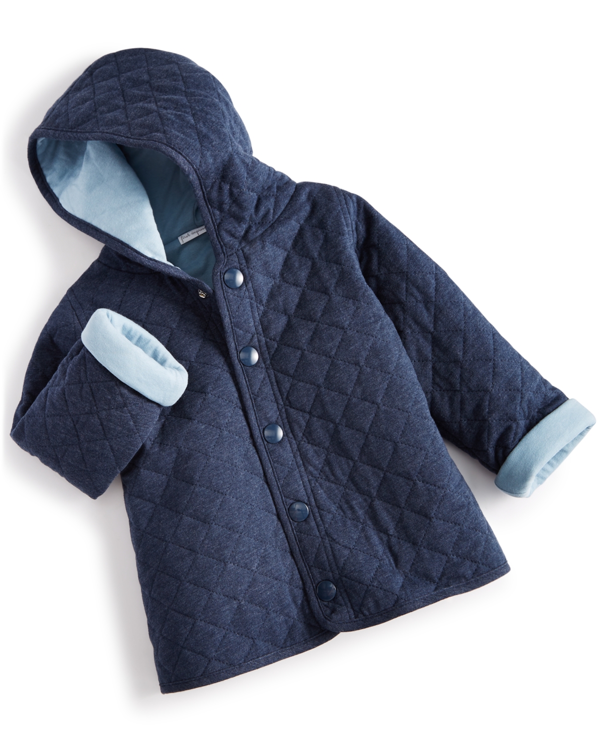 First Impressions Baby Boys Reversible Jacket, Created For Macy's In Indigo Dye Heather