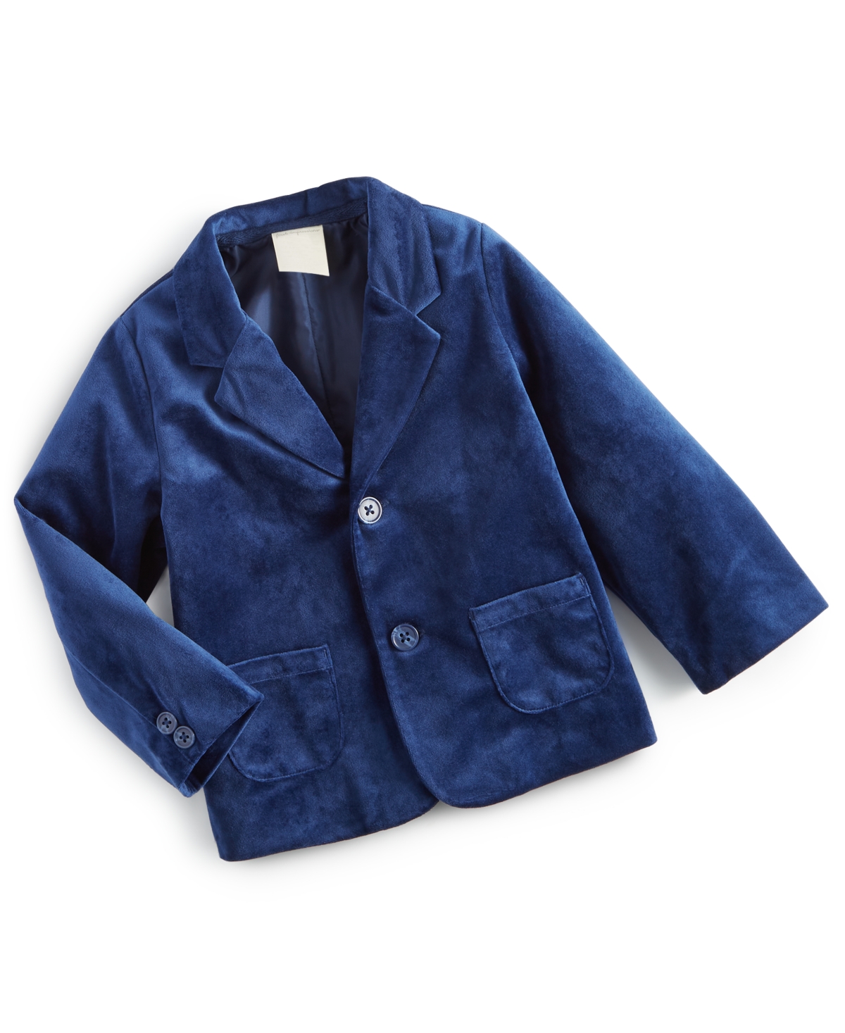 First Impressions Baby Boys Velvet Blazer, Created For Macy's In Navy Sea