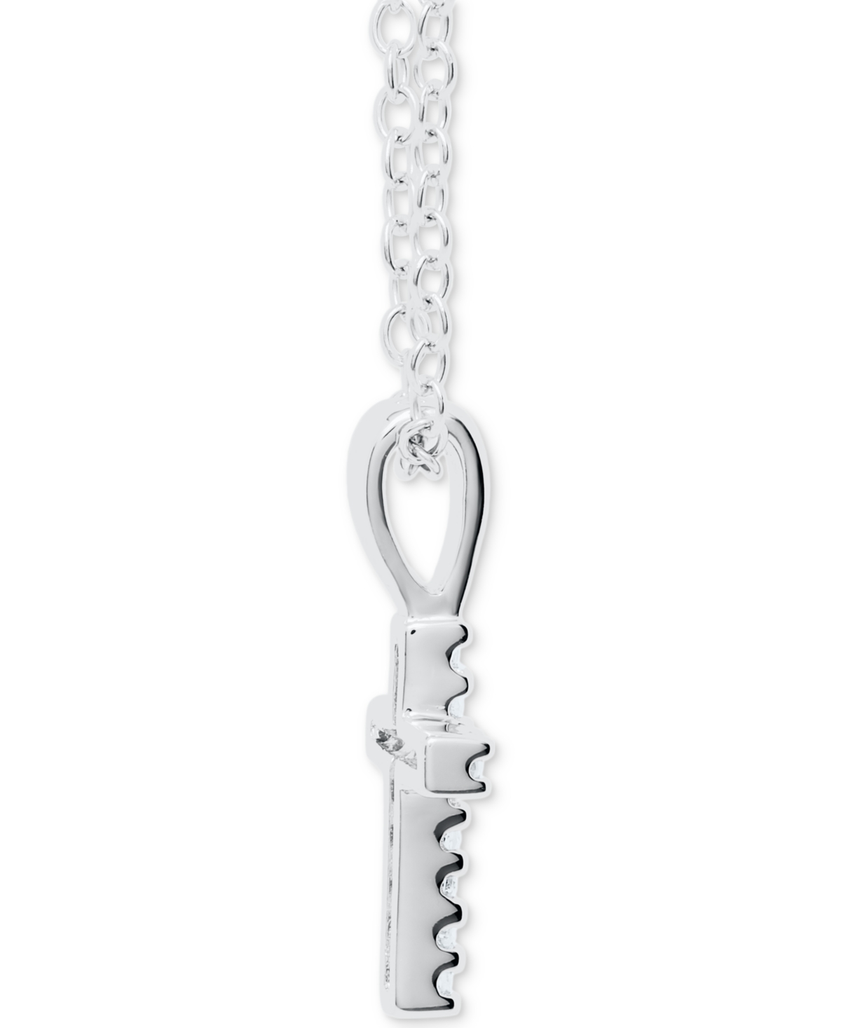 Children's Diamond Cross 15" Pendant Necklace (1/20 ct. t.w.) in Sterling Silver