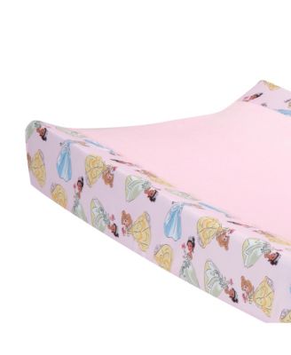 Disney Princesses Changing Pad Cover - Cinderella, Belle & Tiana