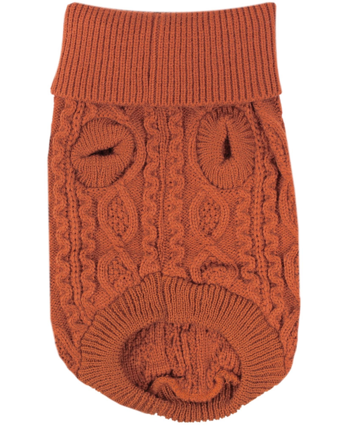 Parisian Pet Cable Knit Terracotta Sweater