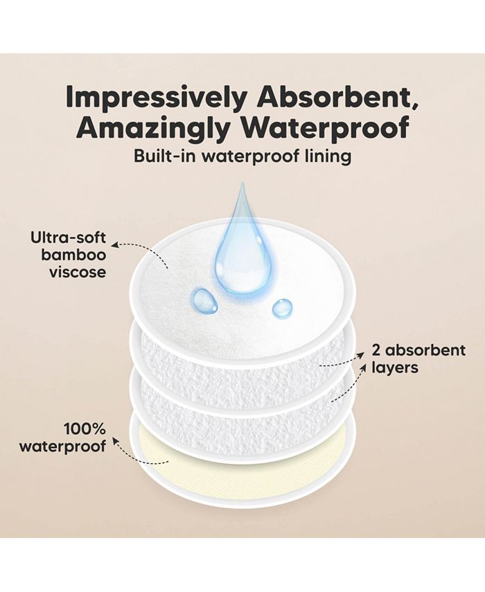 KeaBabies Maternity 14pk Soothe Reusable Nursing Pads for Breastfeeding