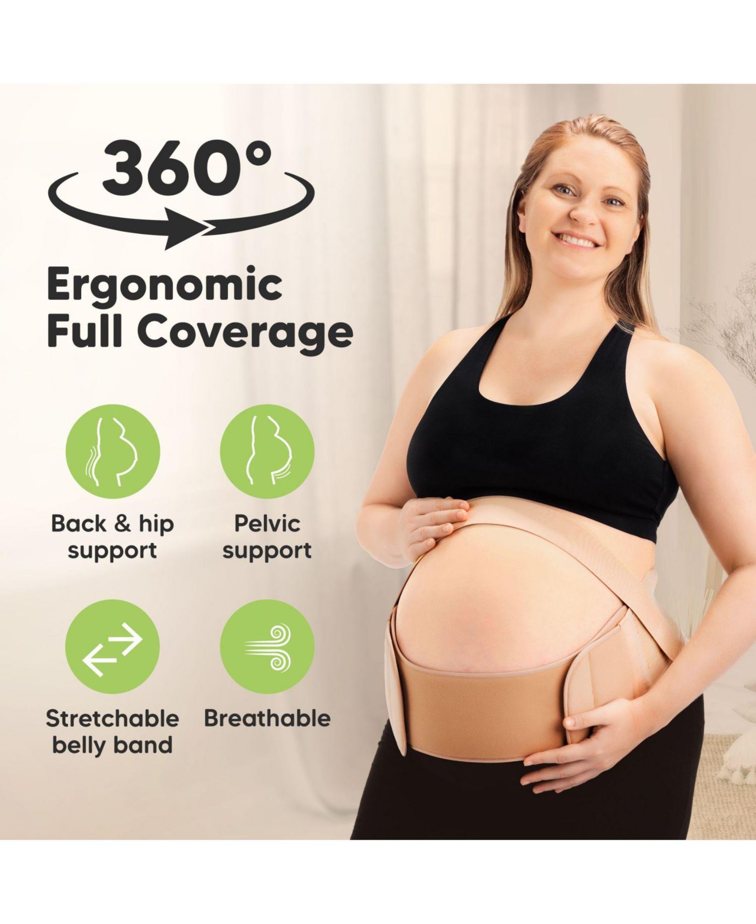 Maternity 2 in 1 Pregnancy Belly Support Band Belt, Pregnancy Must Haves Baby Belly Bands