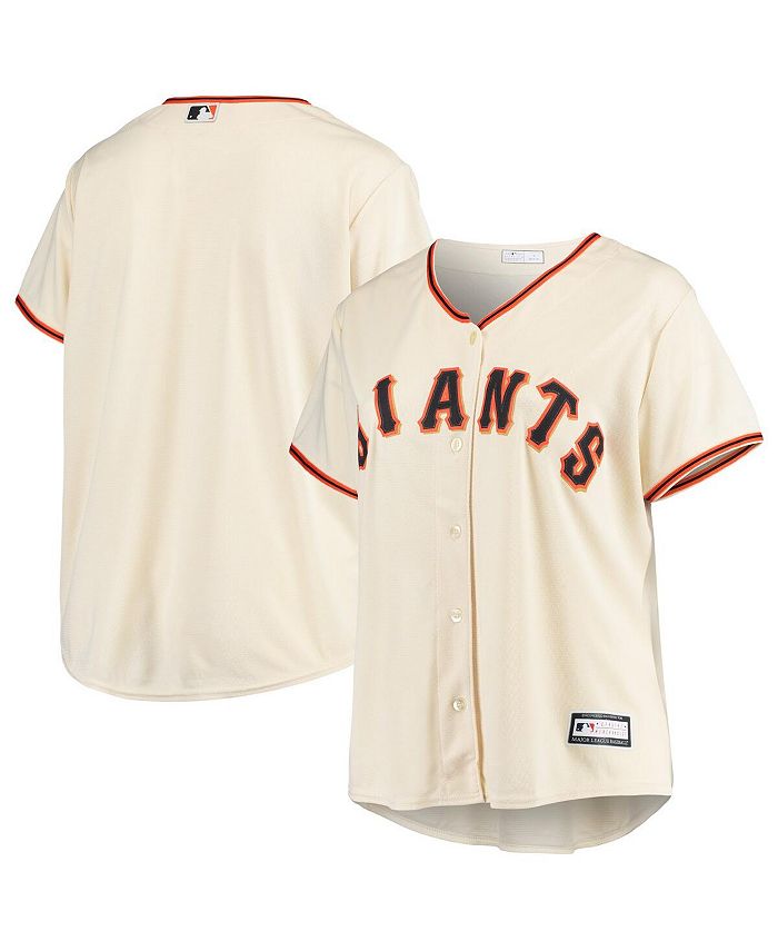 Women's Cream San Francisco Giants Plus Size Home Replica Team Jersey