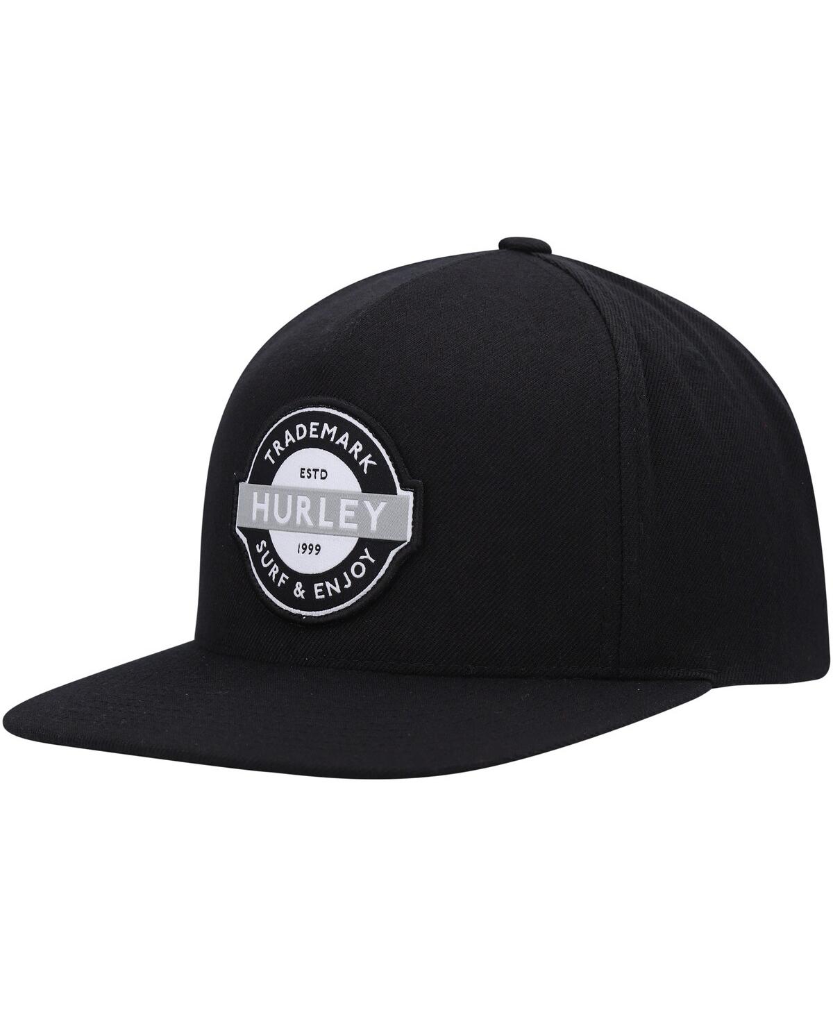 Men's Black Hurley Underground Snapback Hat - Black