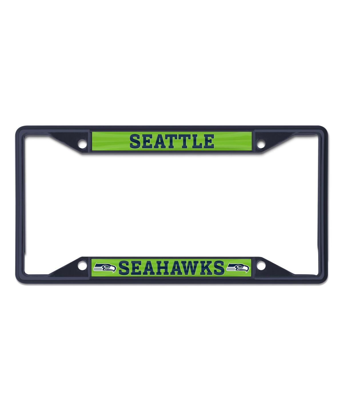 Wincraft Seattle Seahawks Chrome Color License Plate Frame In Navy