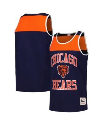 Men's Navy and Orange Chicago Bears Heritage Colorblock Tank Top
