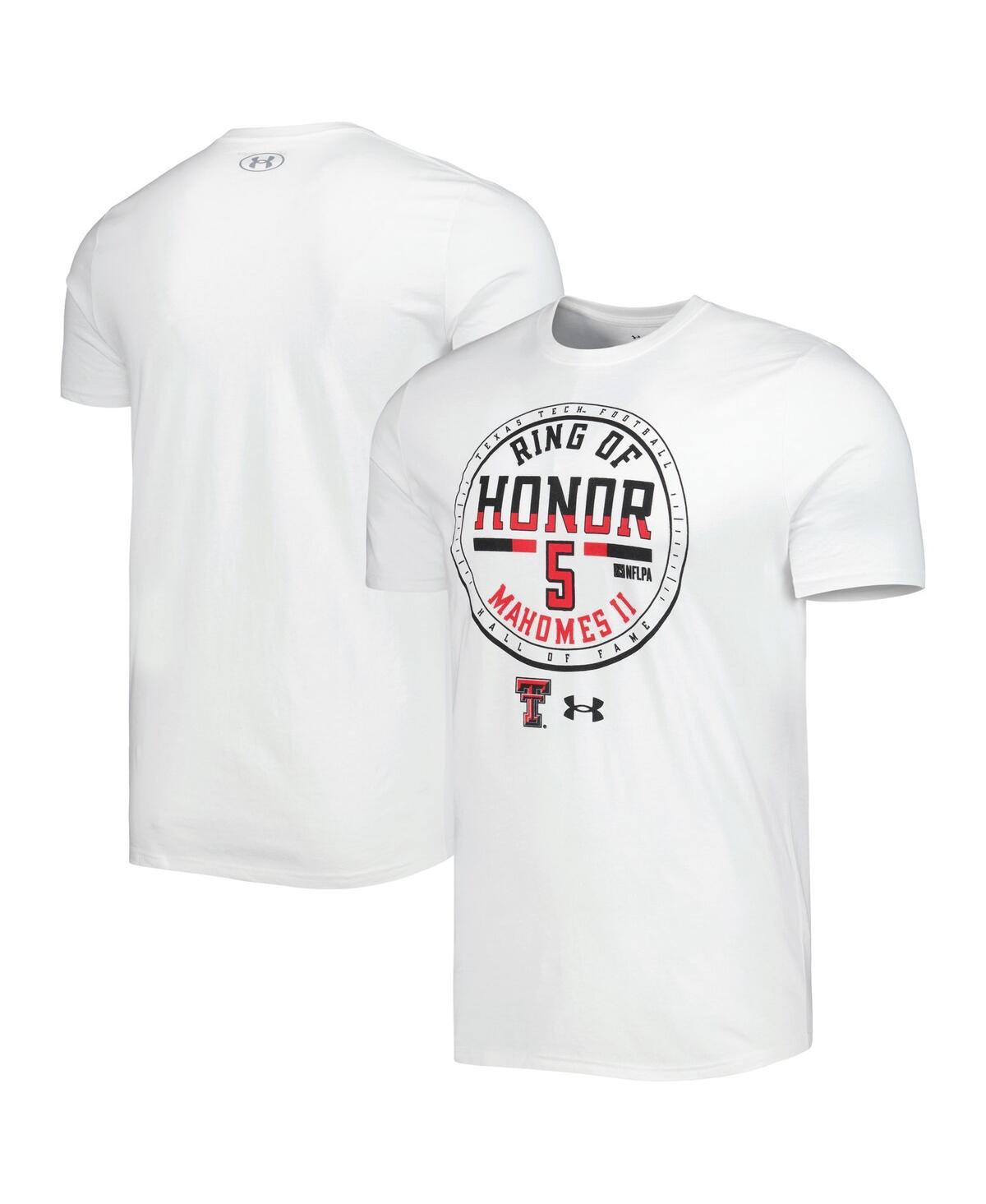 Shop Under Armour Men's  Patrick Mahomes White Texas Tech Red Raiders Ring Of Honor T-shirt