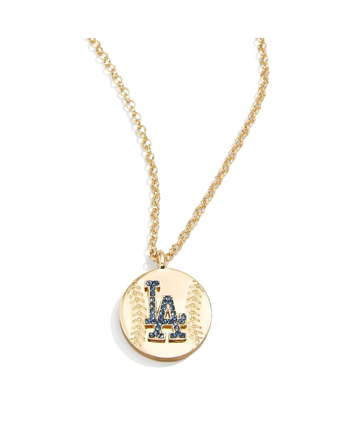 Shop Baublebar Women's  Los Angeles Dodgers Pendant Necklace In Gold-tone