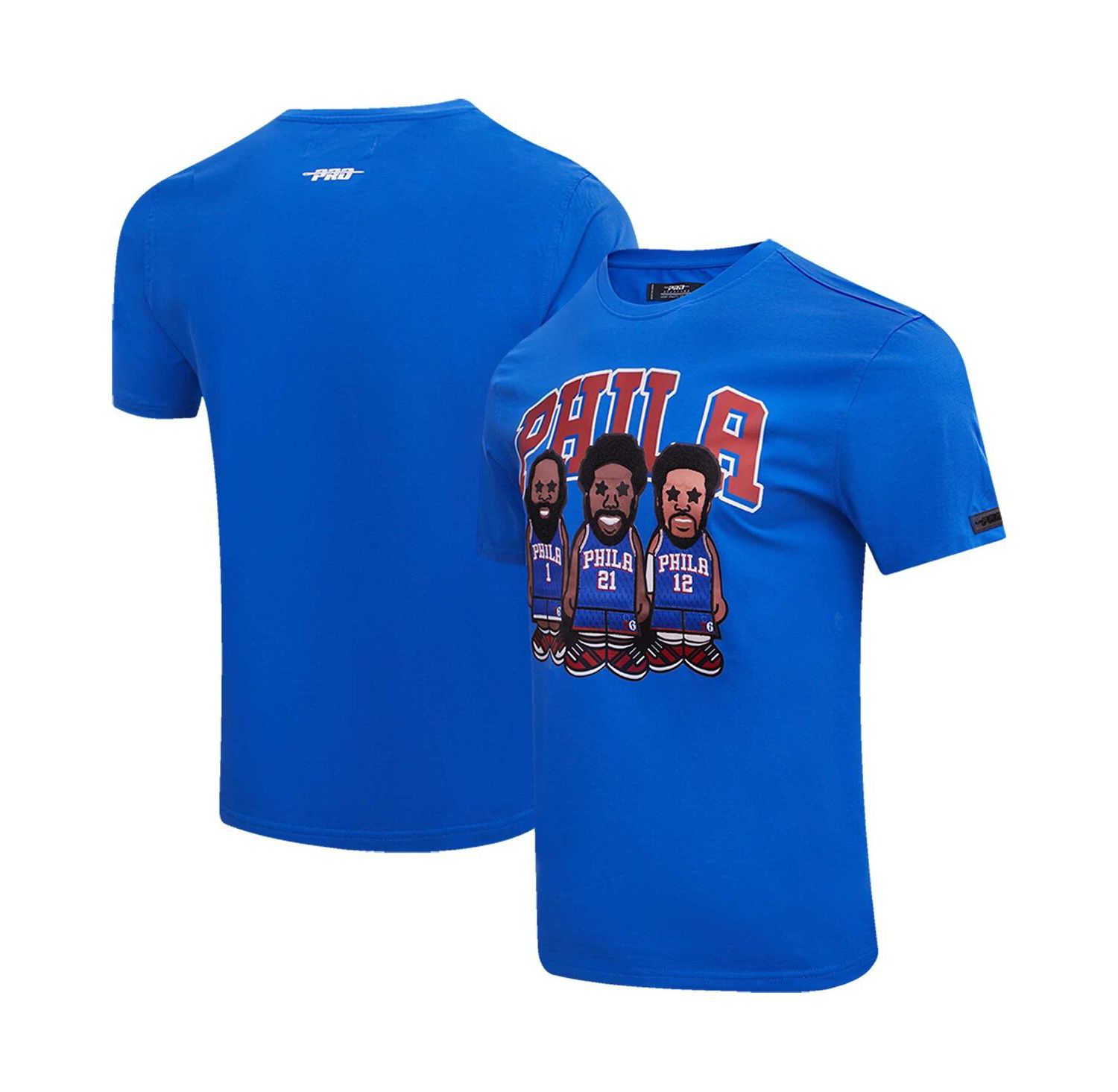 Men's Joel Embiid, James Harden and Tobias Harris Royal Philadelphia 76ers Multi Lineup T-shirt