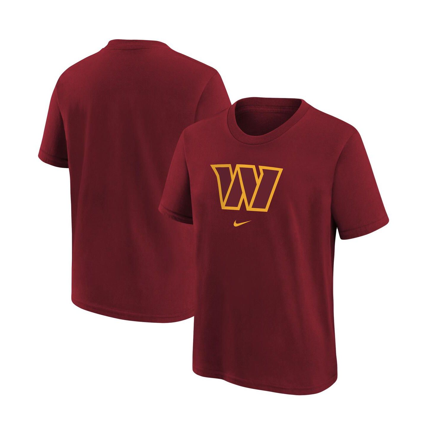 Футболка Nike Burgundy Washington Commanders Logo T-shirt для мальчиков — фото 2