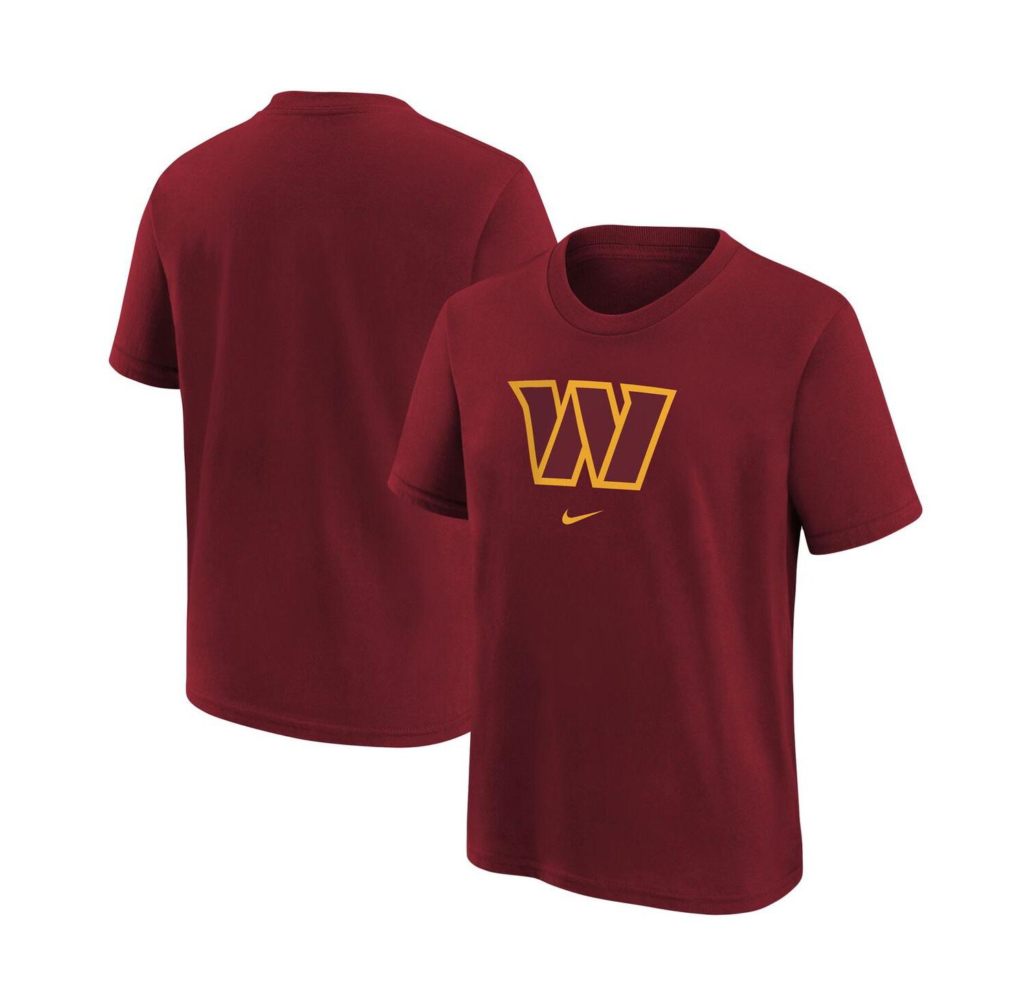 Big Boys Burgundy Washington Commanders Logo T-shirt
