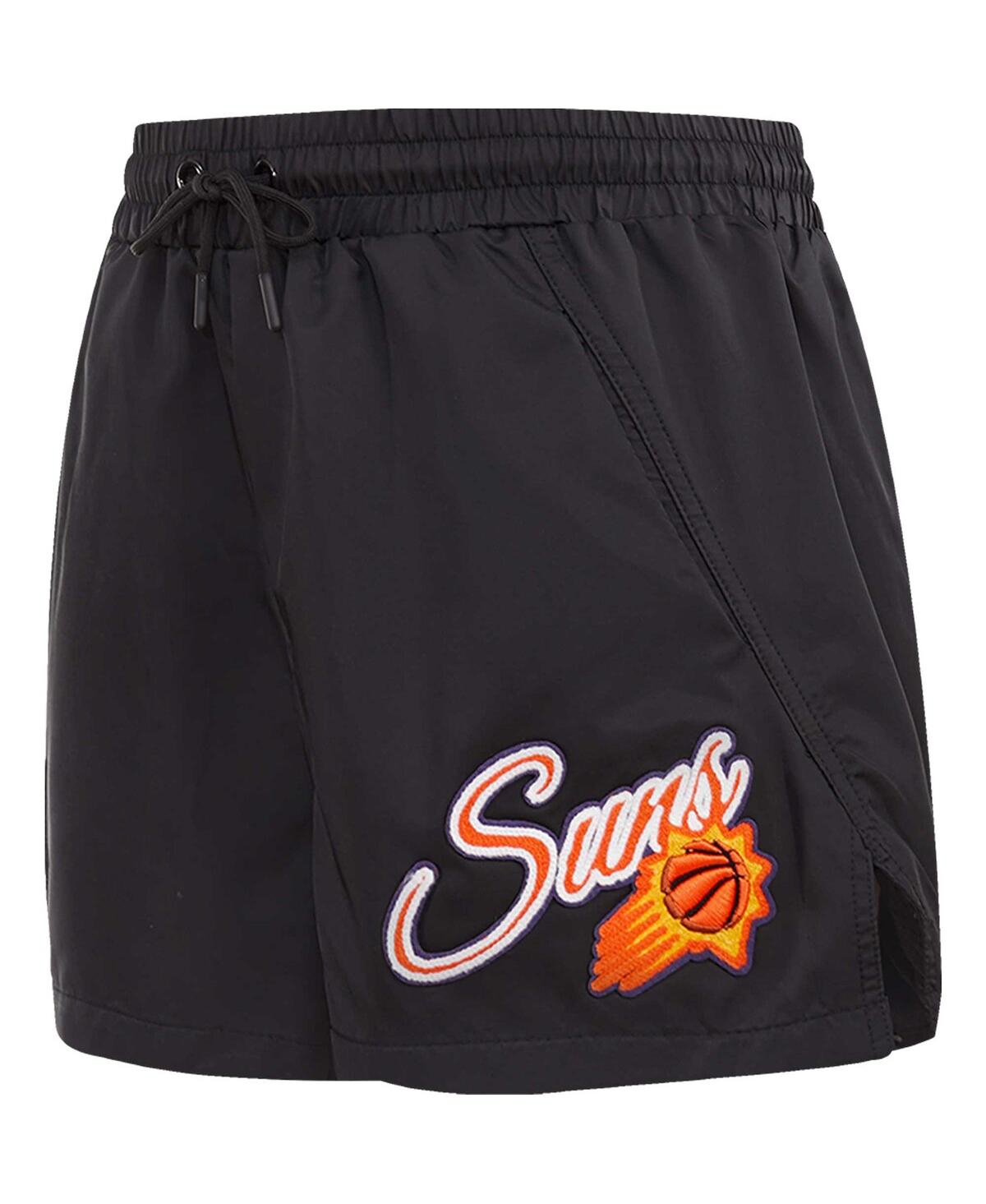 Shop Pro Standard Women's  Black Phoenix Suns Script Woven Shorts