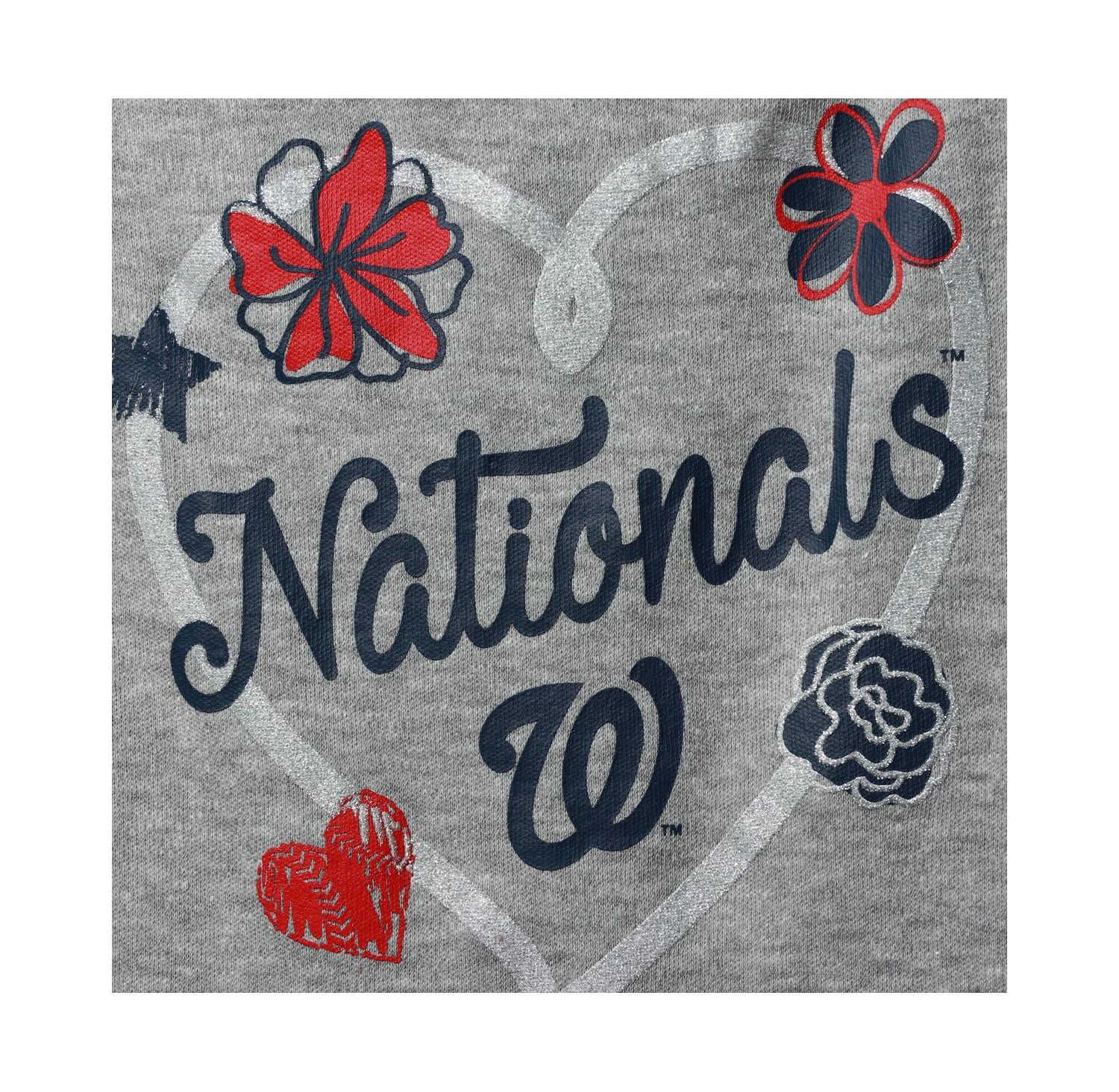 Girls Newborn and Infant Red, Navy, Heathered Gray Washington Nationals 3-Pack Batter Up Bodysuit Set