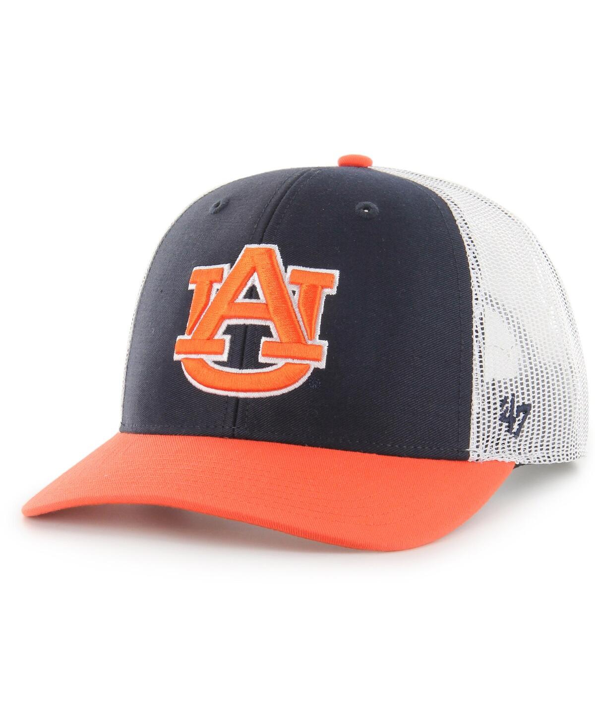 Men's '47 BrandAuburn Tigers Side Note Trucker Snapback Hat - Navy