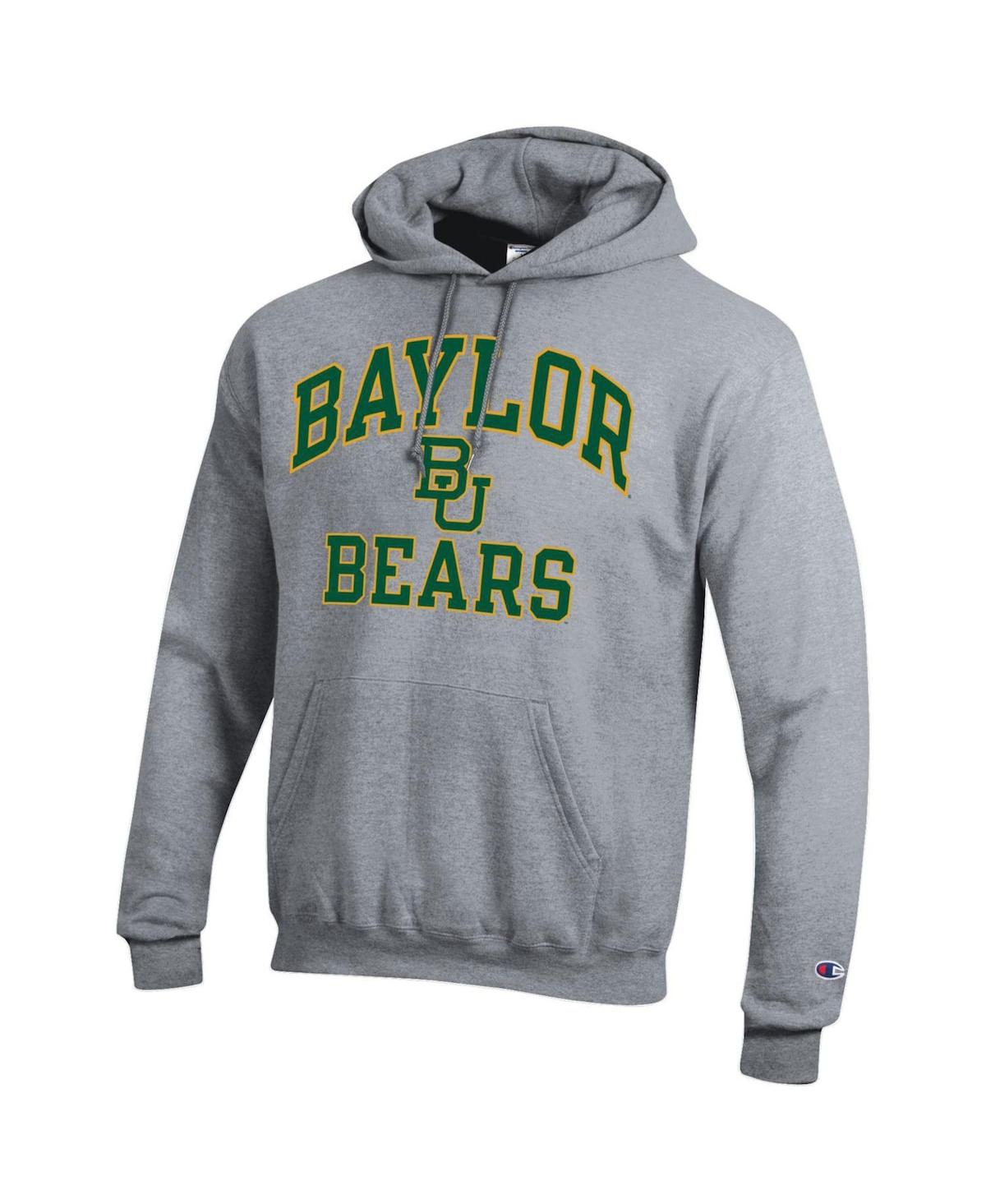 Champion Heather Gray Baylor Bears High Motor Pullover Hoodie In Heather Gray