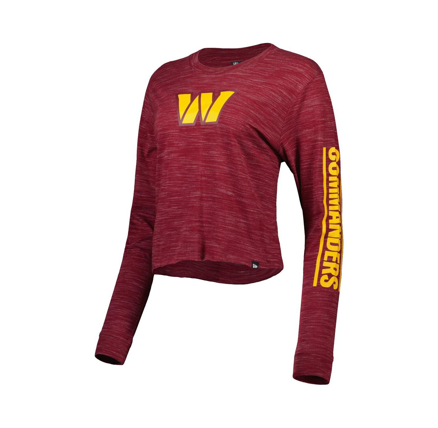 Women's Burgundy Washington Commanders Crop Long Sleeve T-shirt