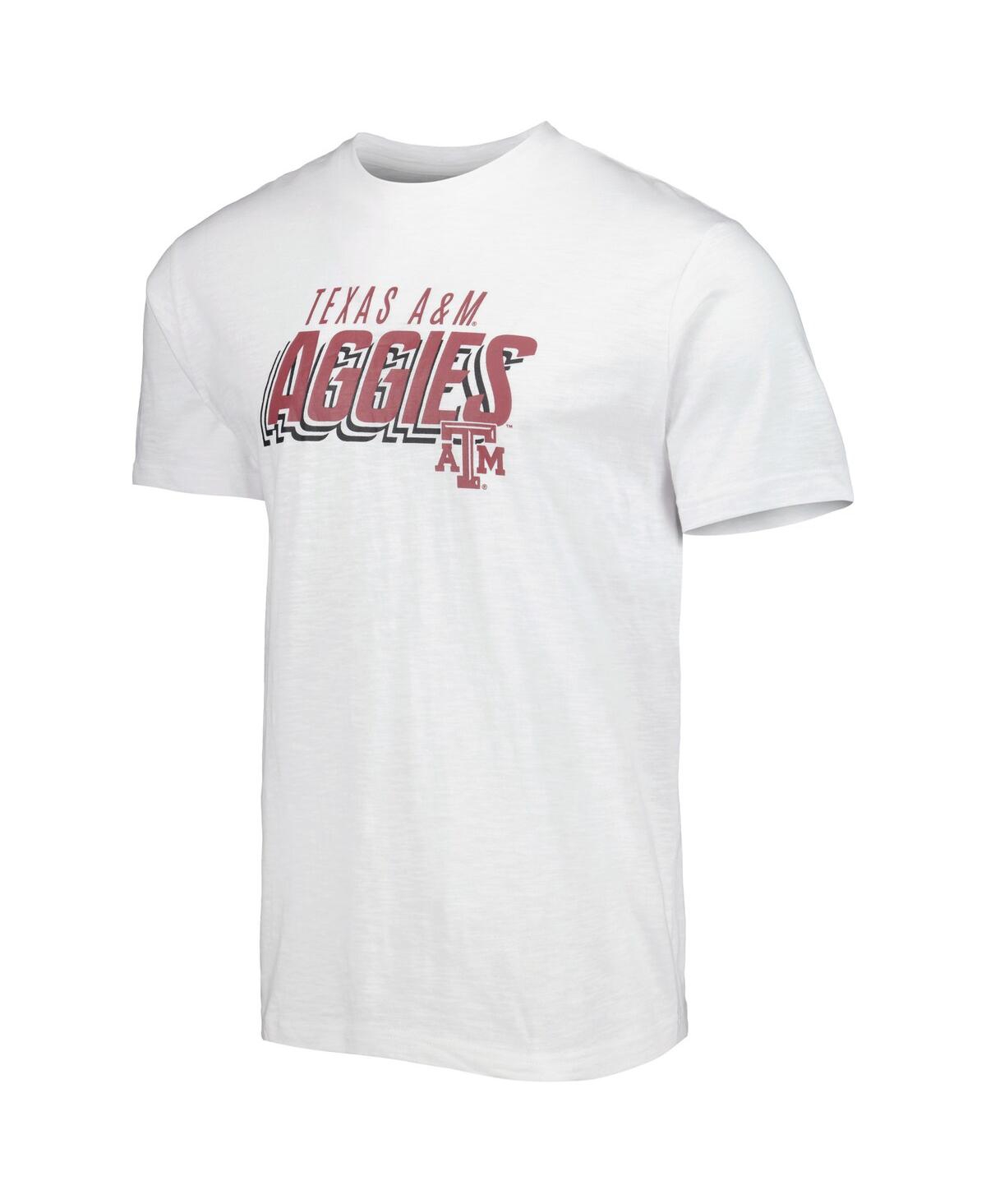 Concepts Sport Men's  Charcoal, White Texas Tech Red Raiders Downfield T-shirt And Shorts Set In Charcoal,white